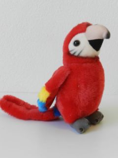 Obrázek z Papoušek červený plyš 14cm(6) 